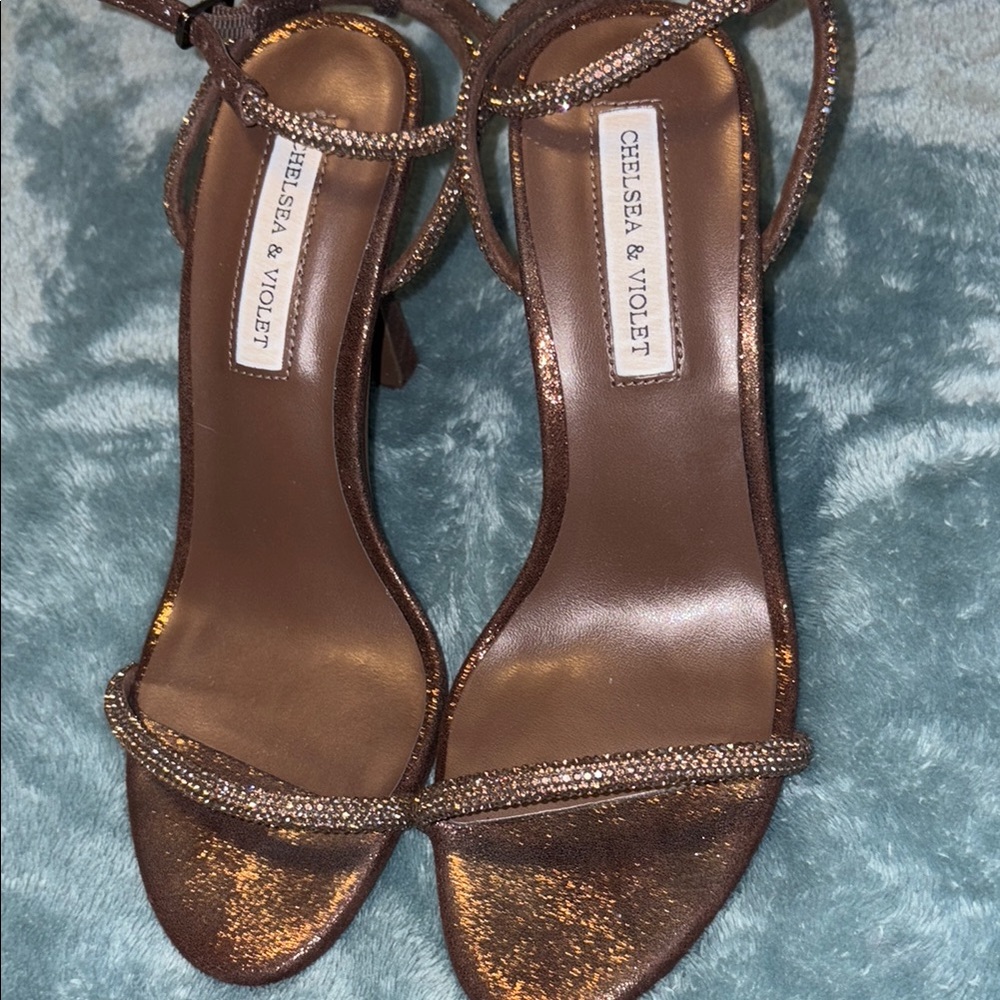 Chelsea & Violet Brown Heeled Sandals